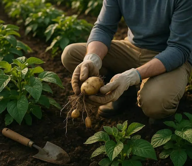 récolte des pommes de terre
