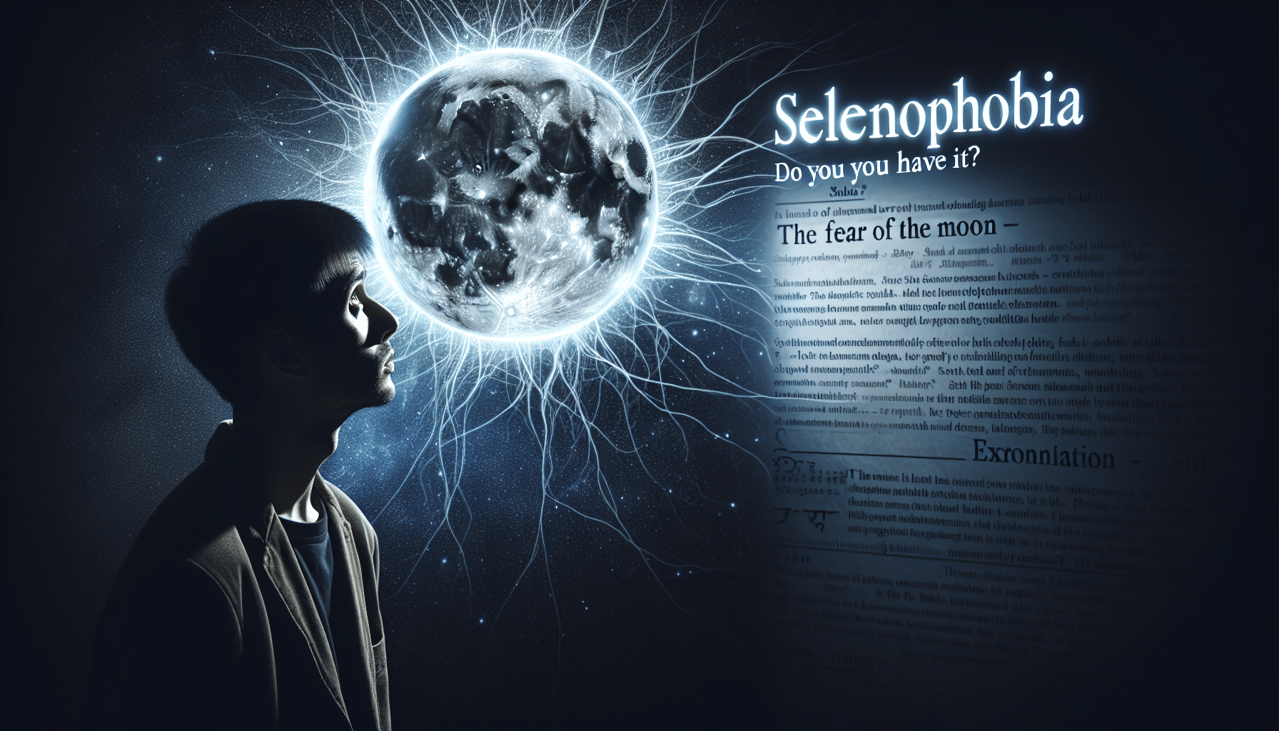 découvrez la sélénophobie, une peur irrationnelle de la lune. cette définition explore les causes, les symptômes et les impacts de cette phobie sur la vie quotidienne. informez-vous pour mieux comprendre ce trouble fascinant.