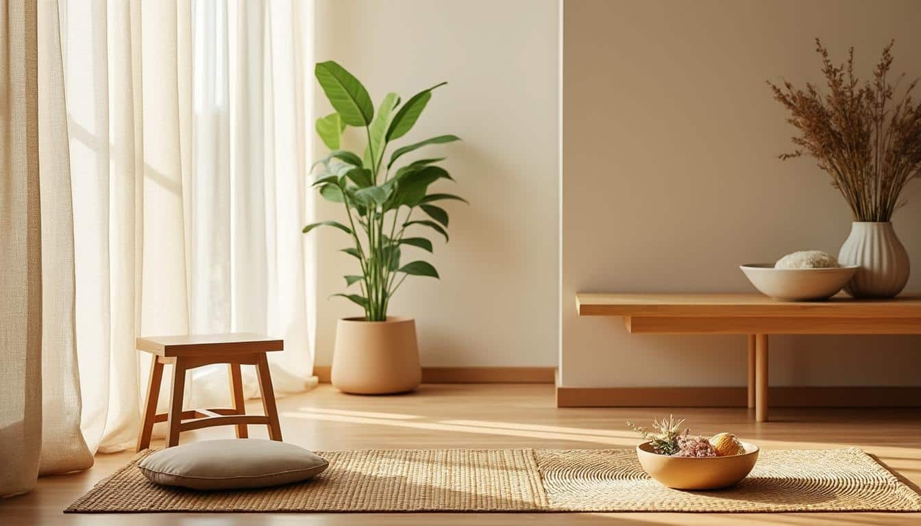 découvrez nos conseils pratiques pour aménager un espace de méditation chez vous. transformez un coin de votre maison en sanctuaire de calme et de sérénité, idéal pour la relaxation et le bien-être. apprenez à choisir l'emplacement, les accessoires et l'atmosphère pour favoriser la méditation quotidienne.
